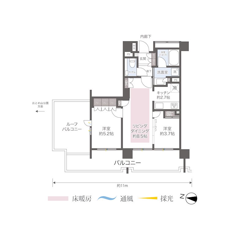 ブランシエラおとめ山公園 間取図・土地図