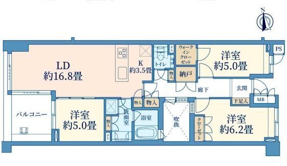 ディアクオーレ中野文園 間取図・土地図