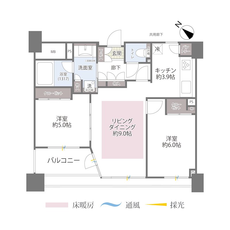 フォルスコート溝の口 間取図・土地図
